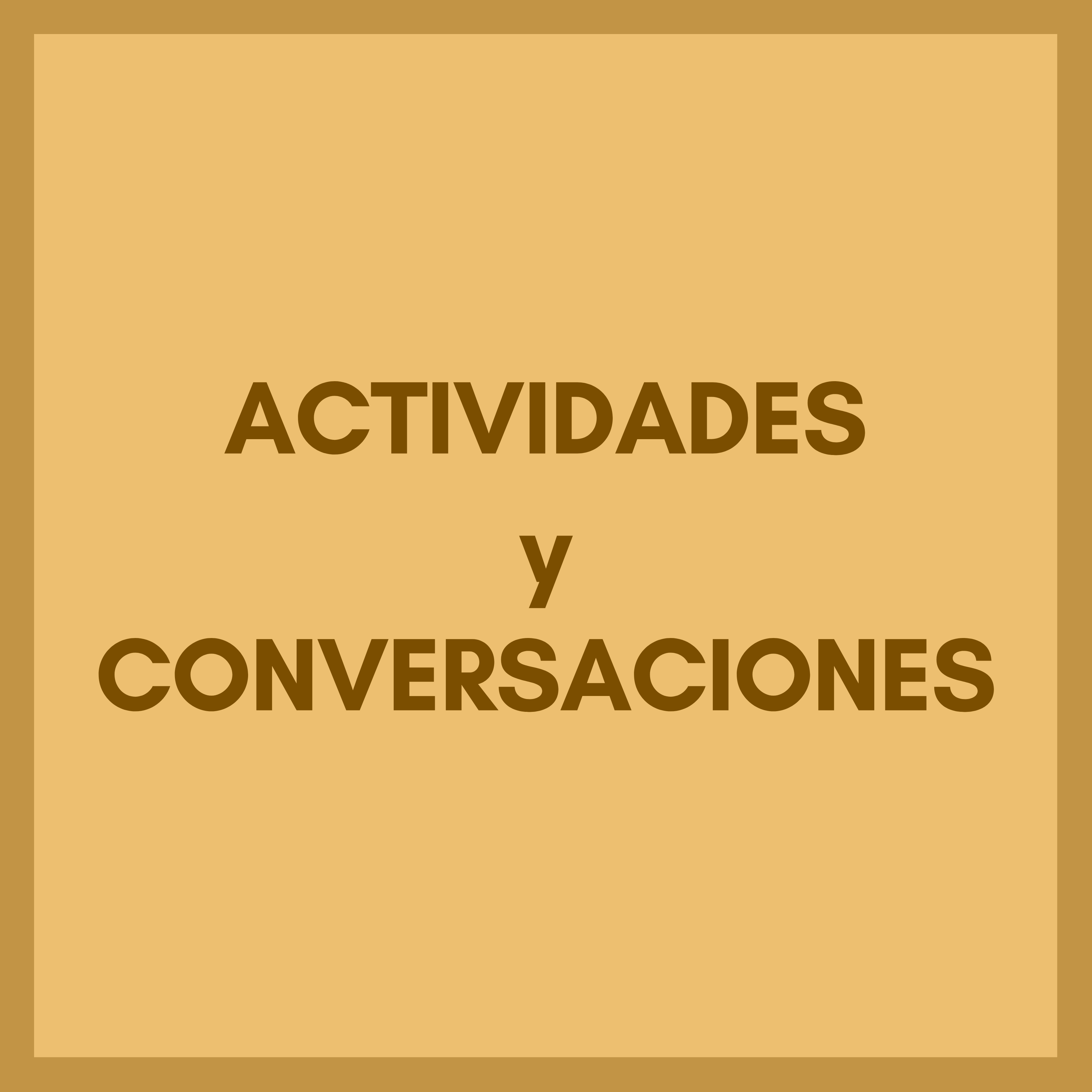 Actividades y Conversaciones